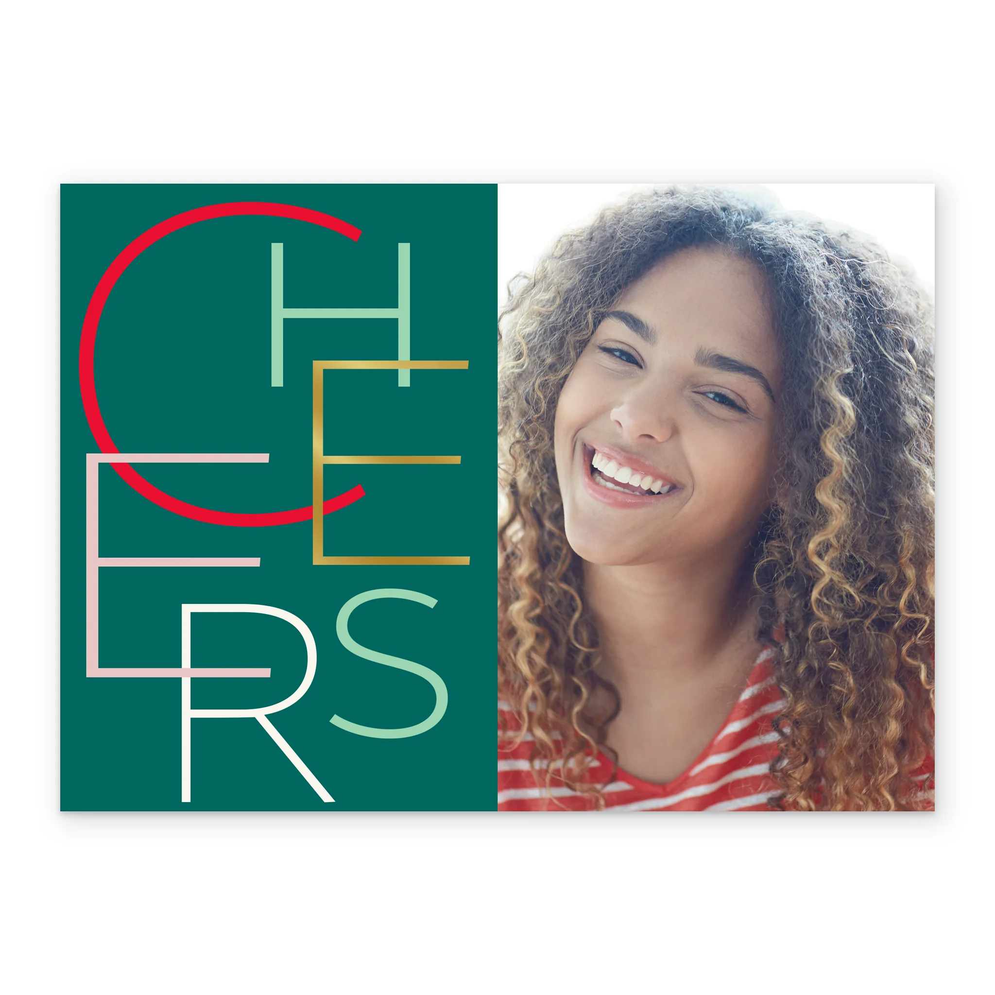 Personalised Cheers Photo Christmas Card - Image 2