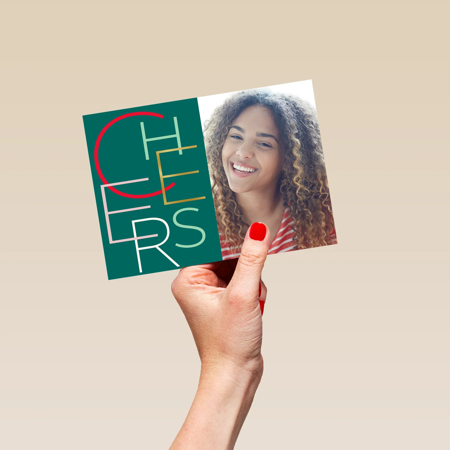 Personalised Cheers Photo Christmas Card - Image 5