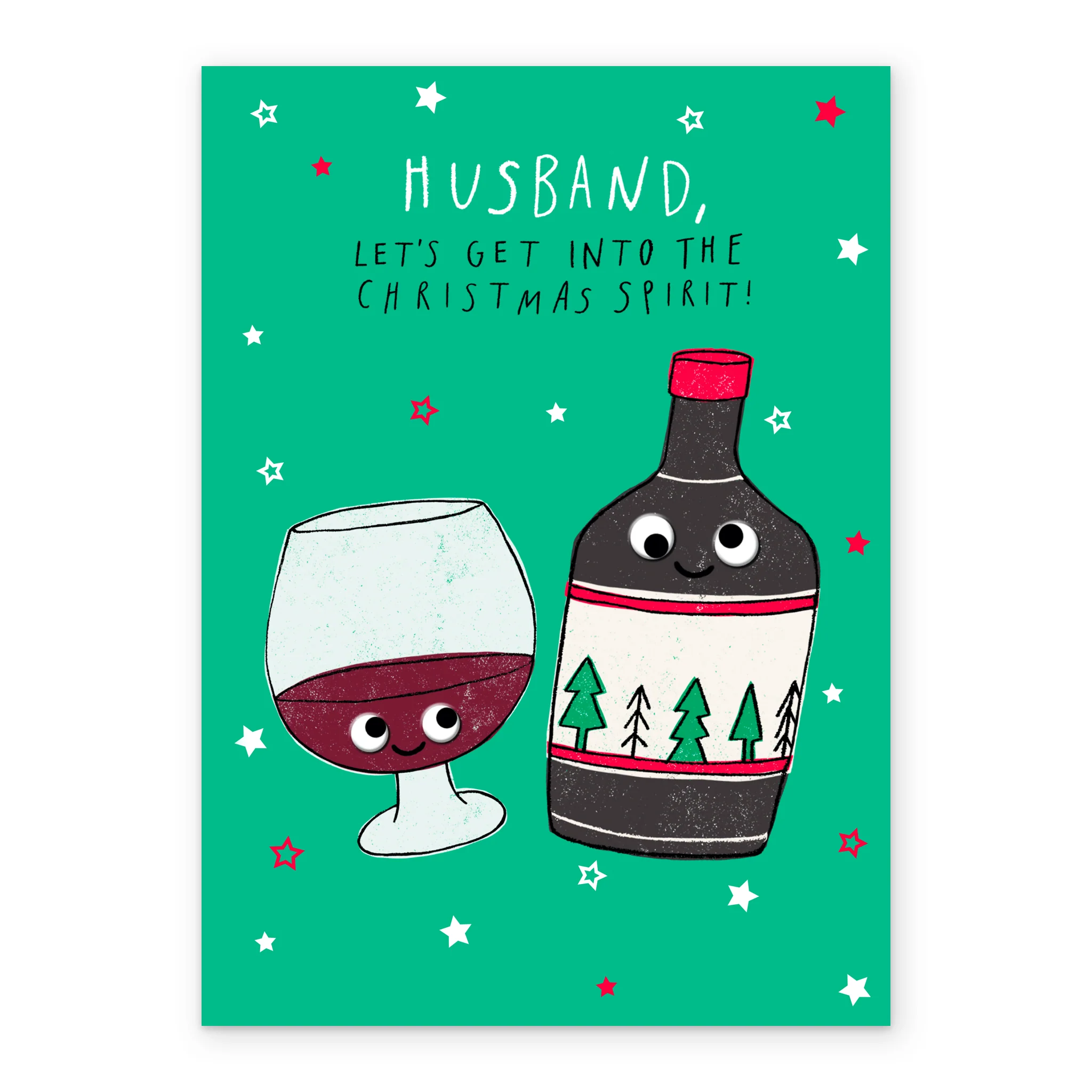 Personalised Christmas Spirit Bottle Card For Husband - Image 2