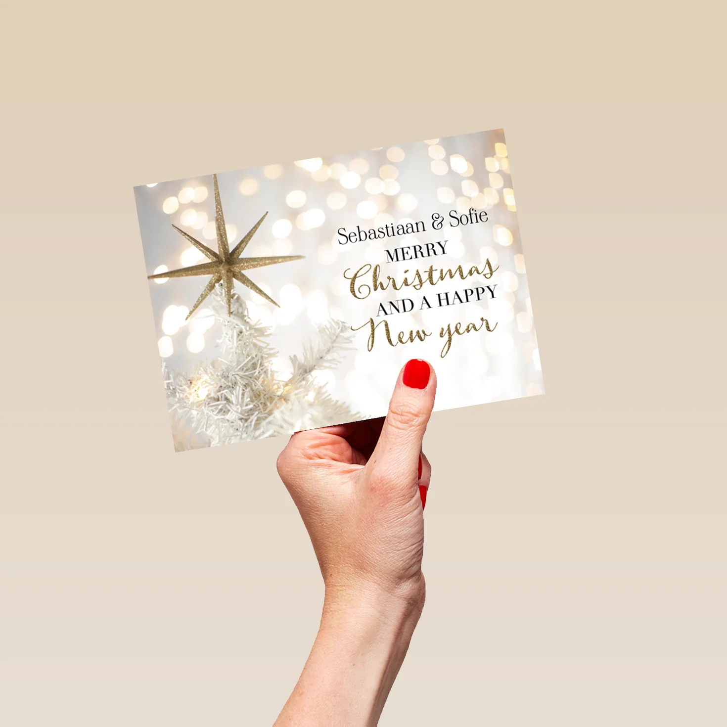 Personalised Christmas Tree With Sparkles Card - Image 5