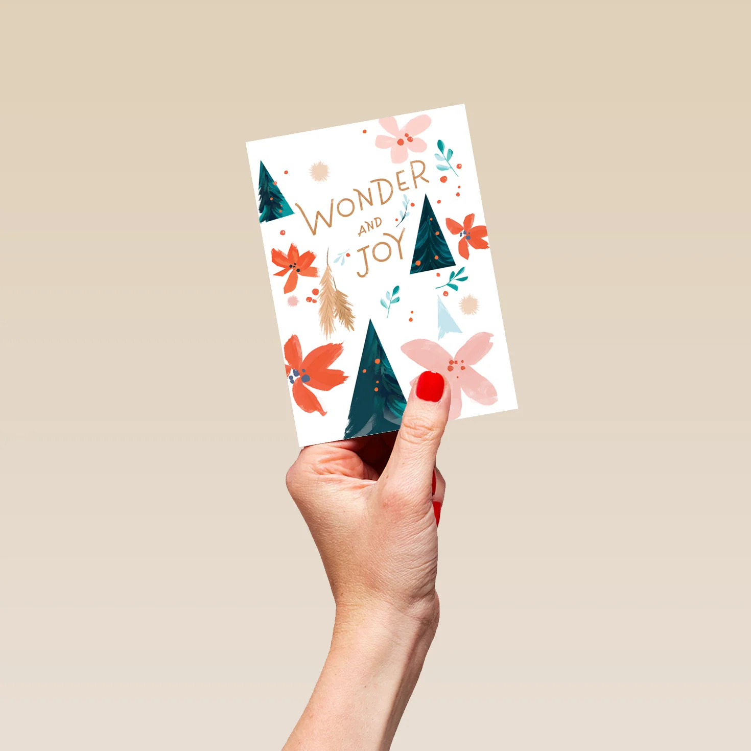 Personalised Christmas Trees & Festive Foliage Christmas Card - Image 4