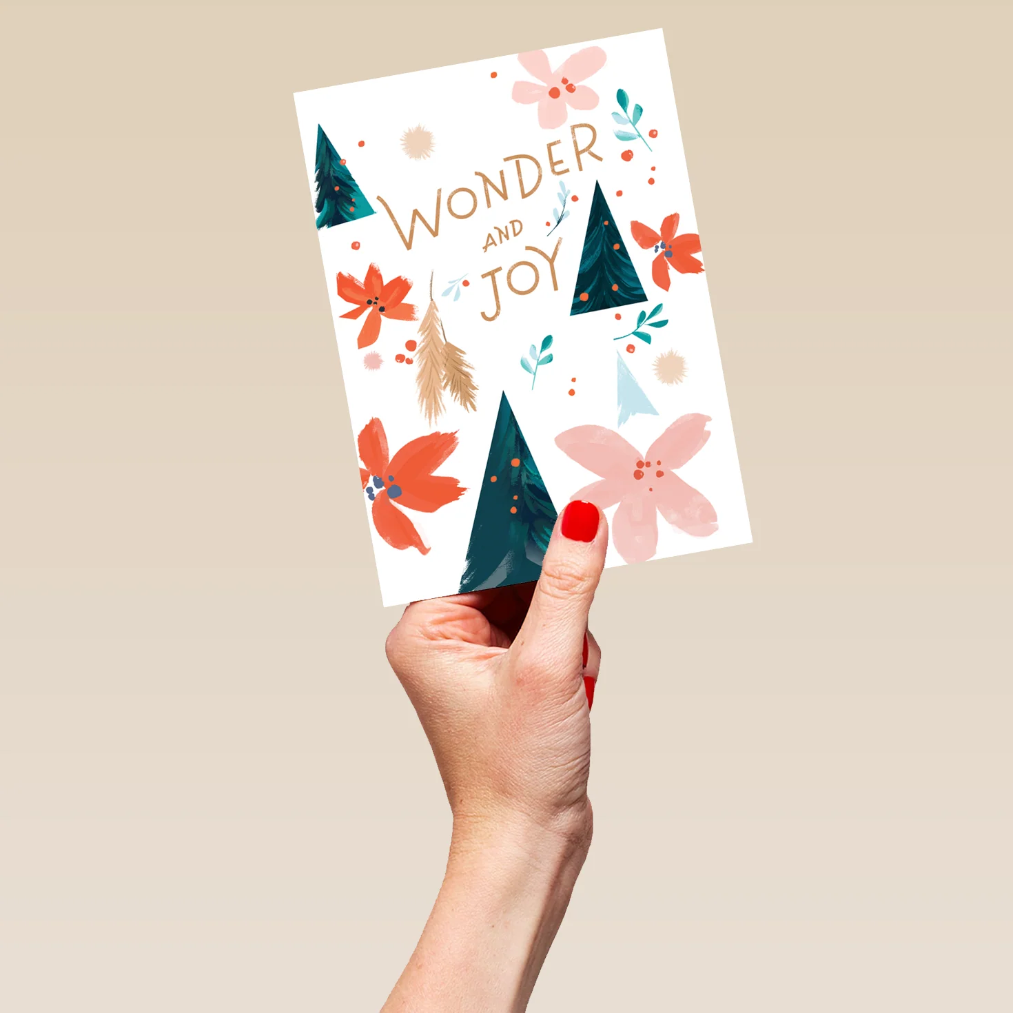Personalised Christmas Trees & Festive Foliage Christmas Card - Image 5
