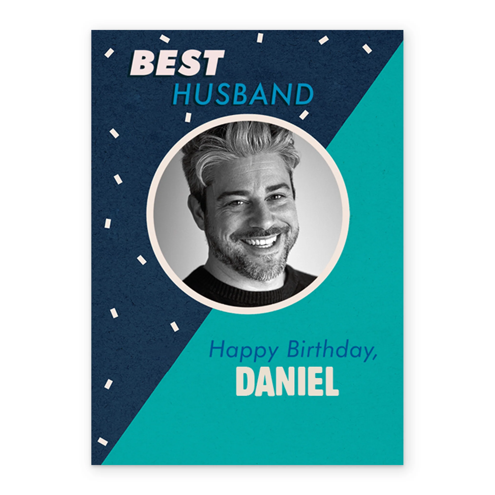 Personalised Circle Husband Photo Card - Image 2