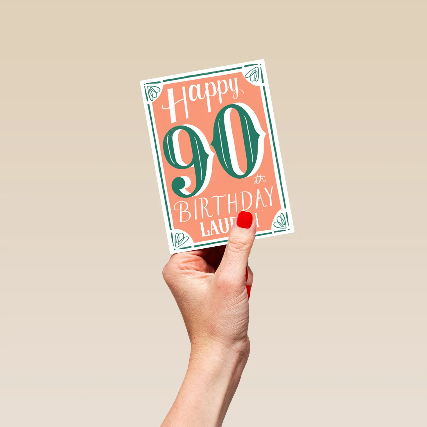 Personalised Classic 90th Bithday Card - Image 4