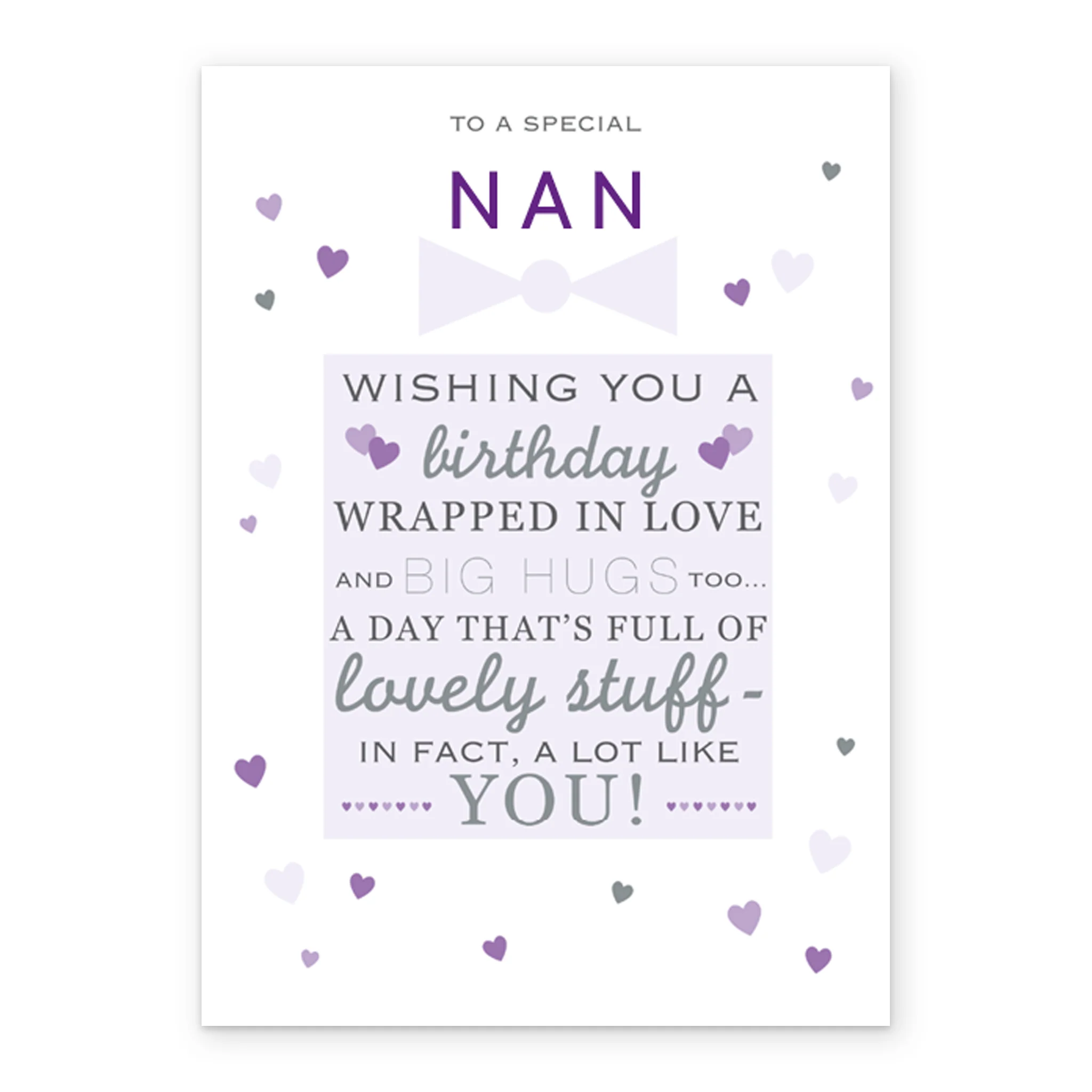 Personalised Classic Birthday Editable Text Lovely Stuff Card For Nan - Image 2