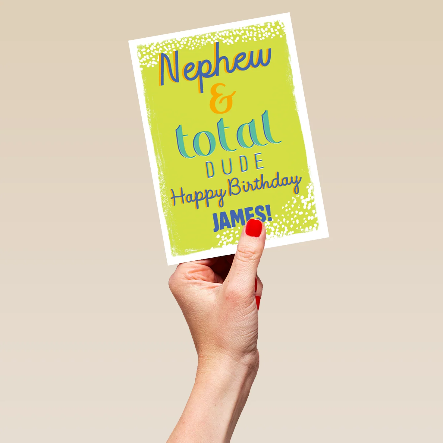 Personalised Classic Birthday Editable Total Dude Card For Nephew - Image 5