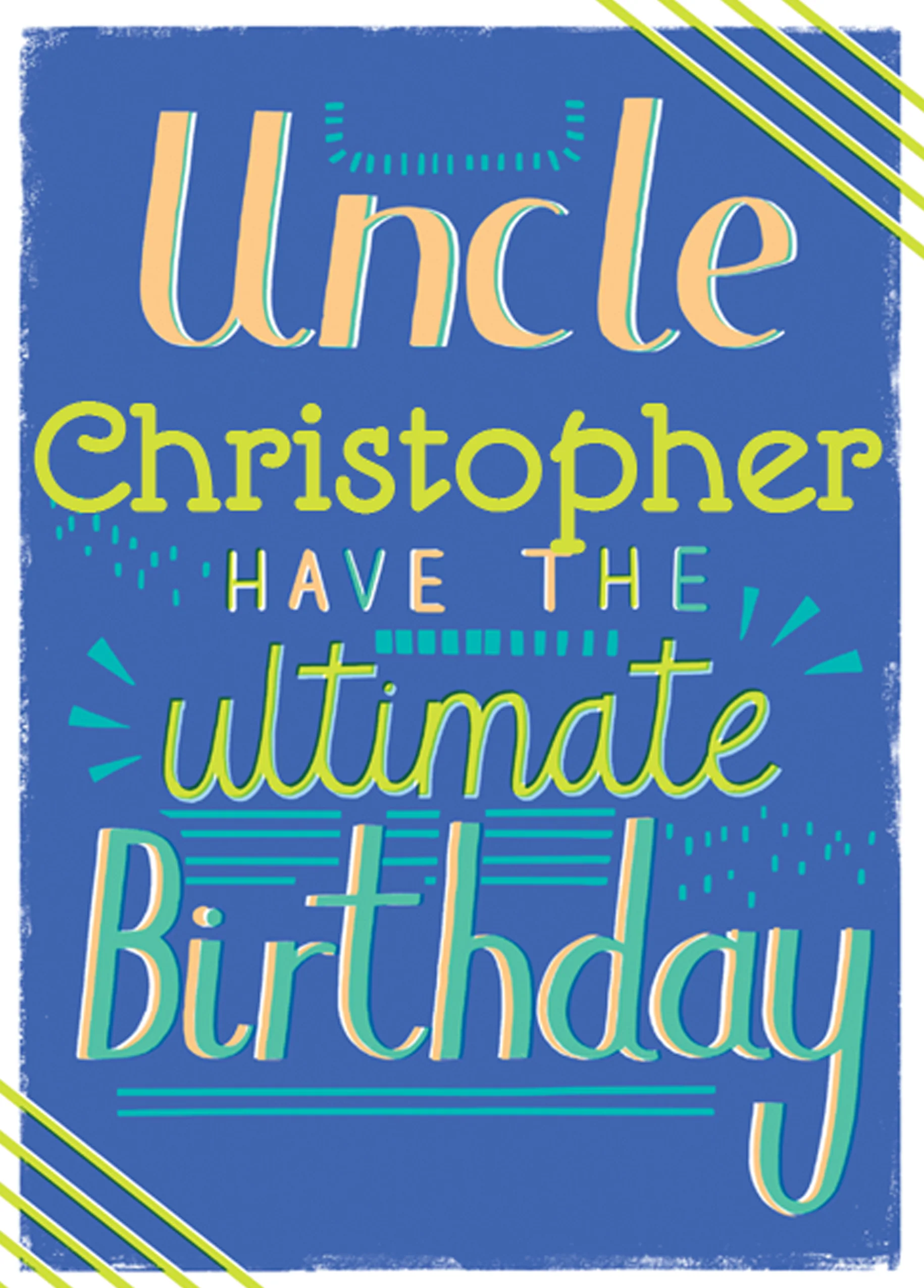 Personalised Classic Birthday Editable Ultimate Card For Uncle