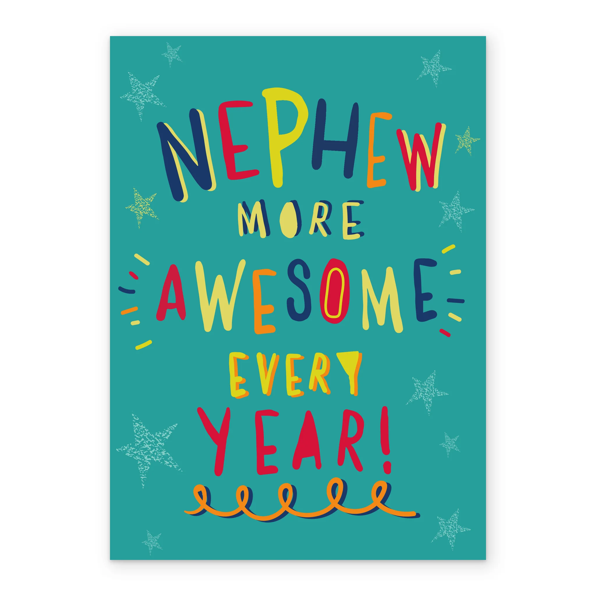 Personalised Classic Birthday Text More Awesome Card For Nephew - Image 2