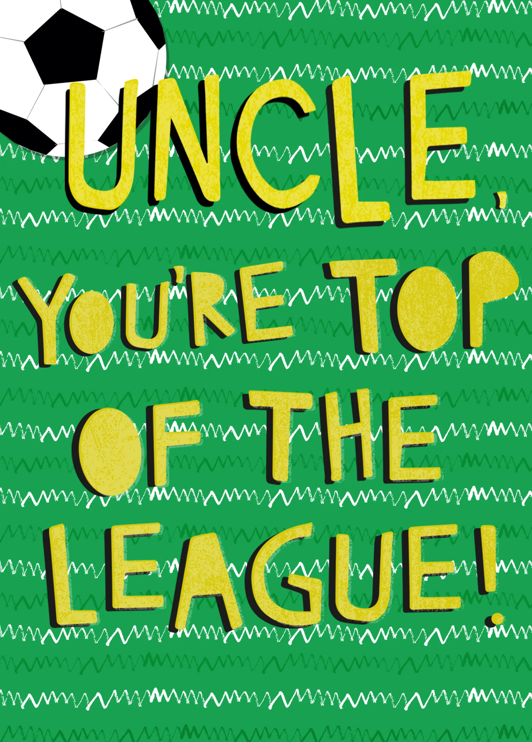 Personalised Classic Birthday Top Of League Football Card For Uncle