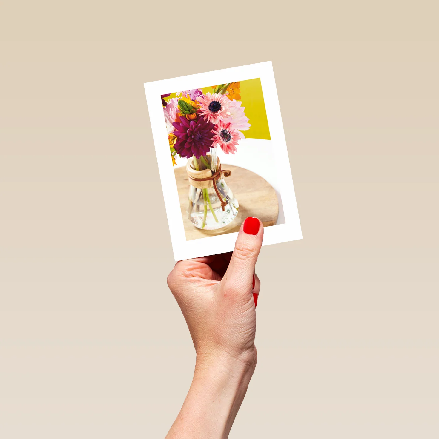 Personalised Classic Bouquet of Flowers Blank Card - Image 4