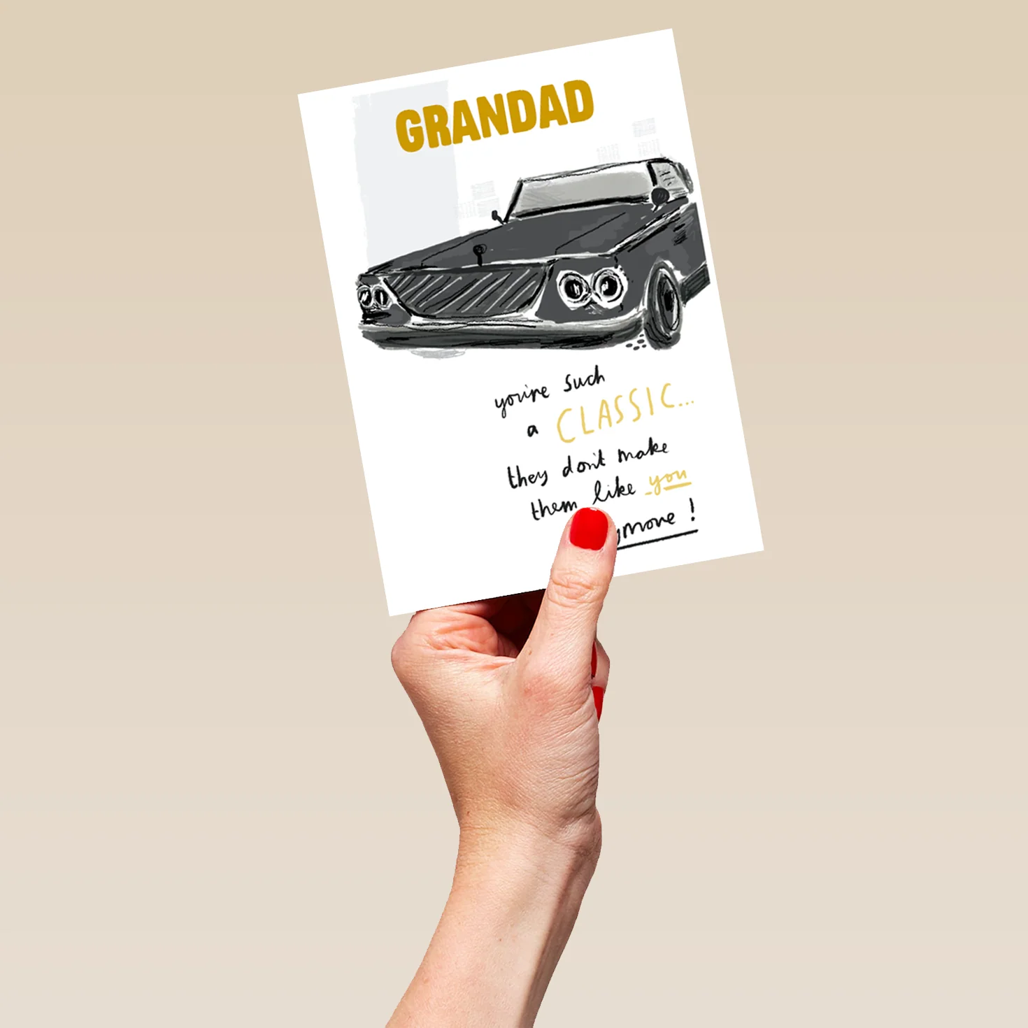 Personalised Classic Car Grandad Father's Day Card - Image 5