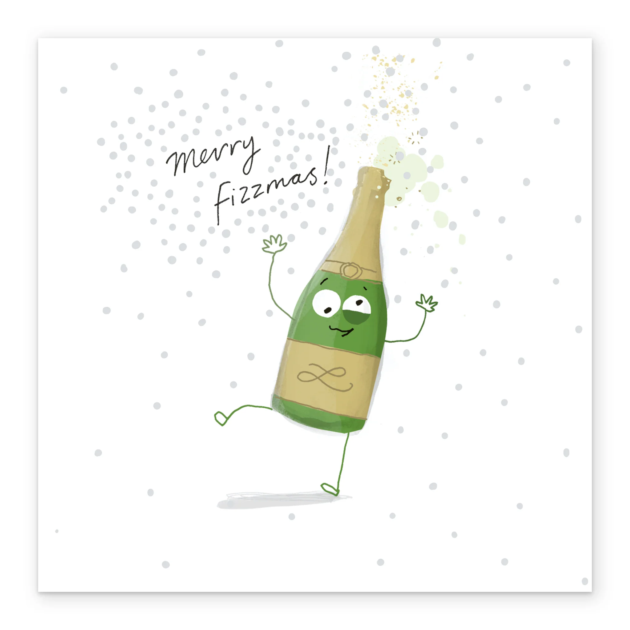 Personalised Classic Christmas Fun Bottle Merry Fizzmas Card - Image 2