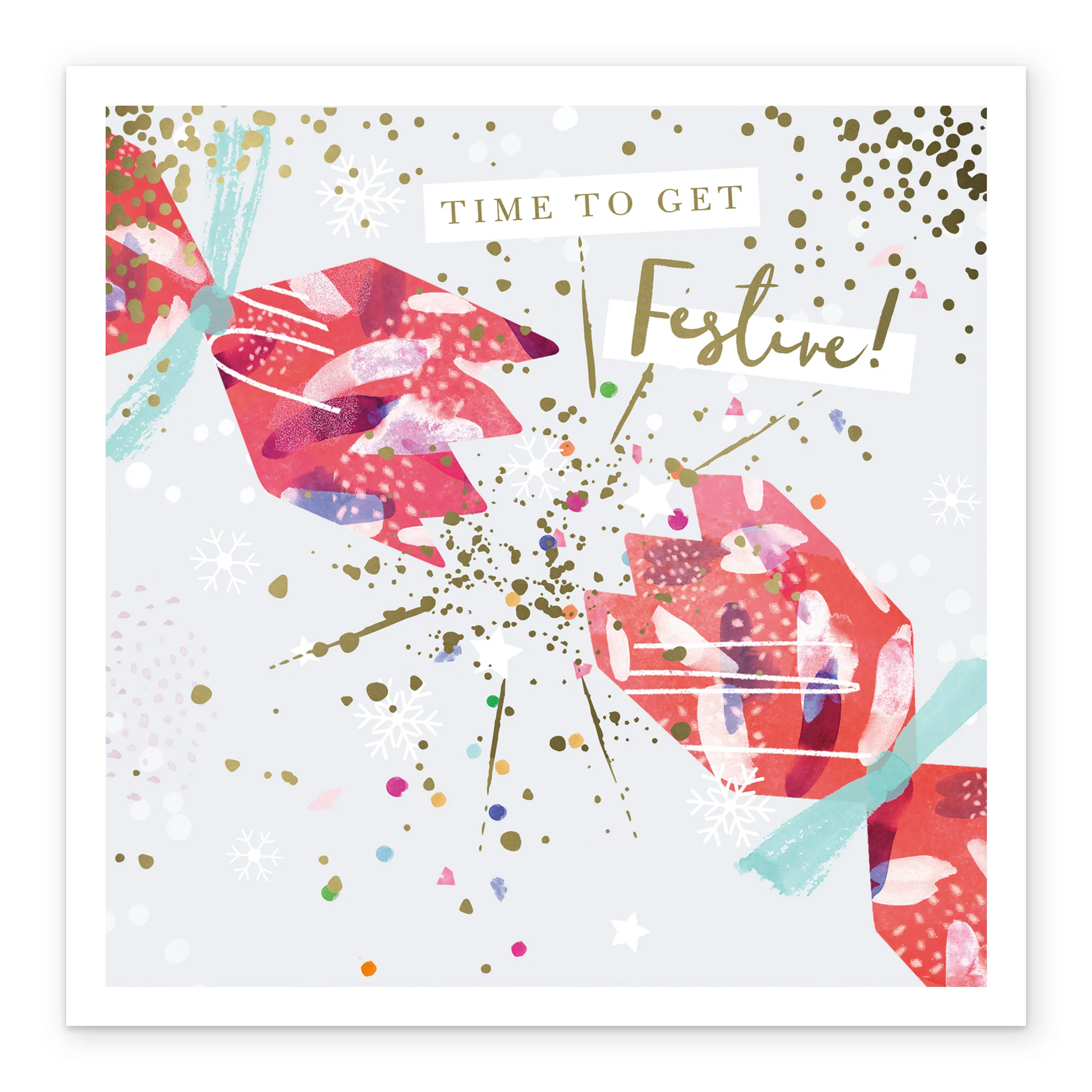 Personalised Classic Christmas Fun Festive Cracker & Confetti Card - Image 2