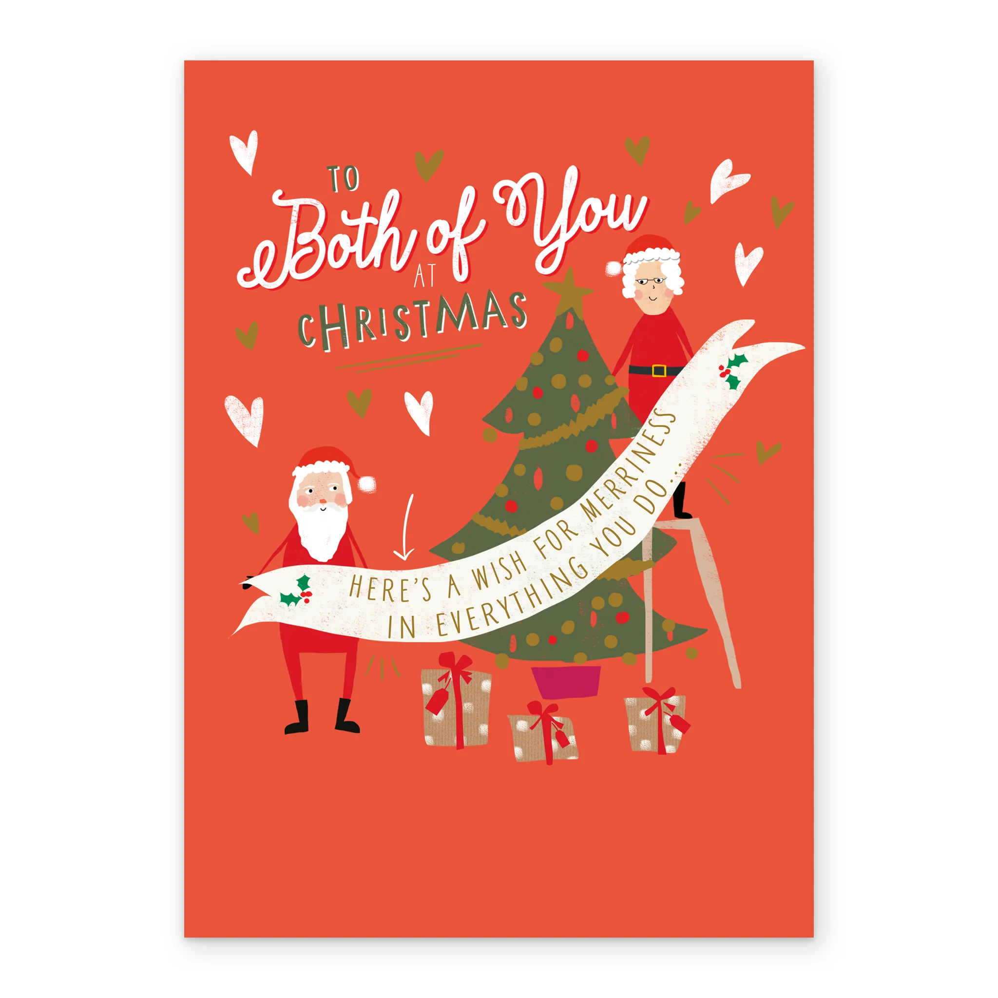 Personalised Classic Christmas Santa & Mrs Claus To Both Card - Image 2