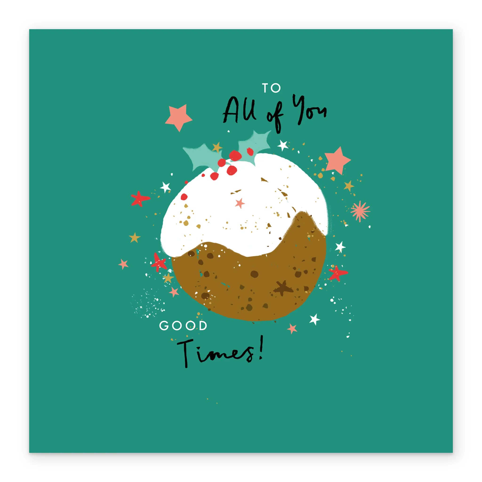 Personalised Classic Christmas To All Of You Family Pudding Card - Image 2