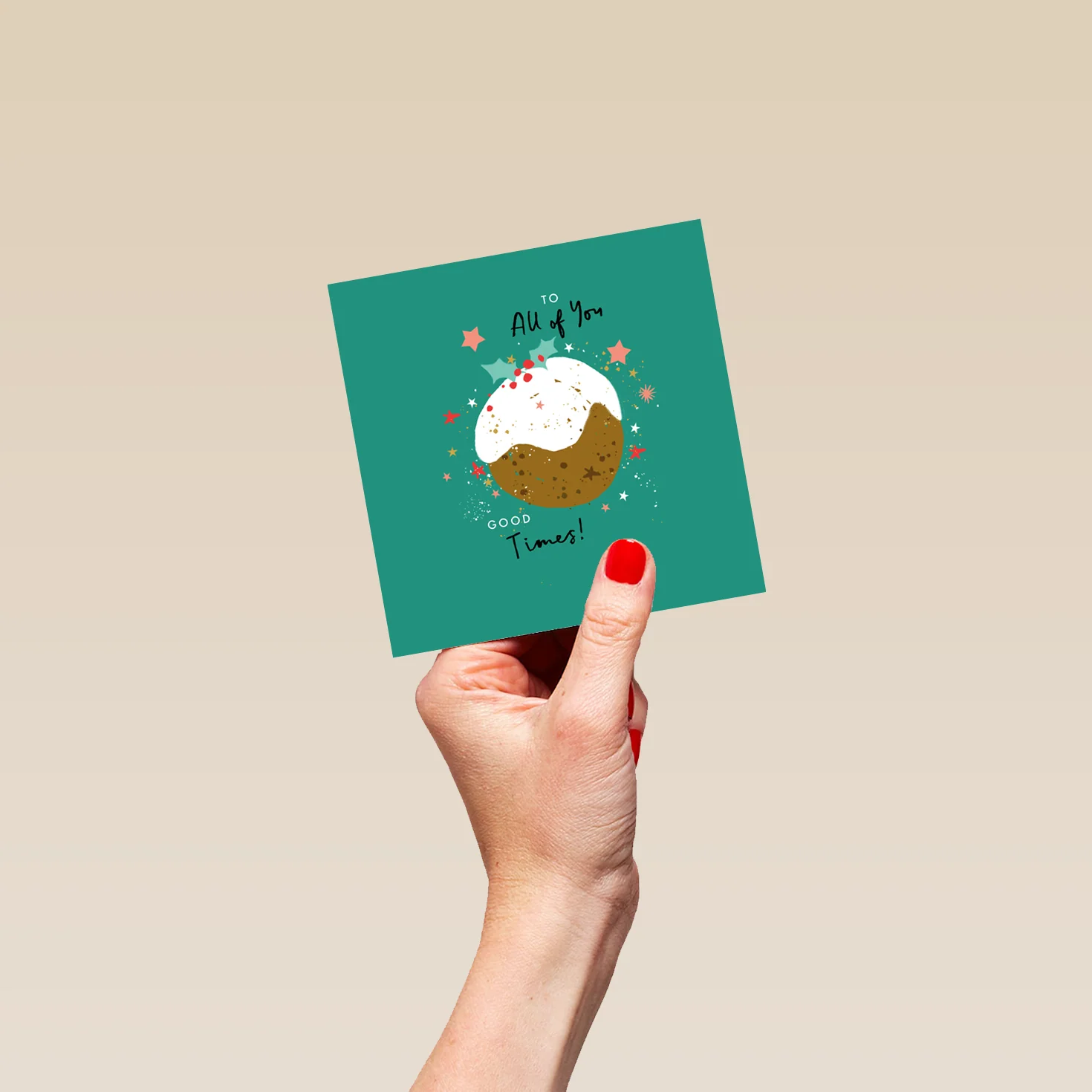 Personalised Classic Christmas To All Of You Family Pudding Card - Image 4