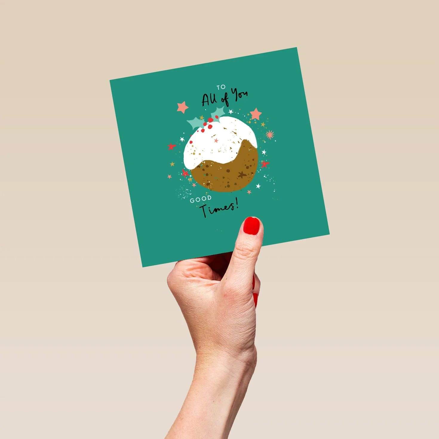Personalised Classic Christmas To All Of You Family Pudding Card - Image 5