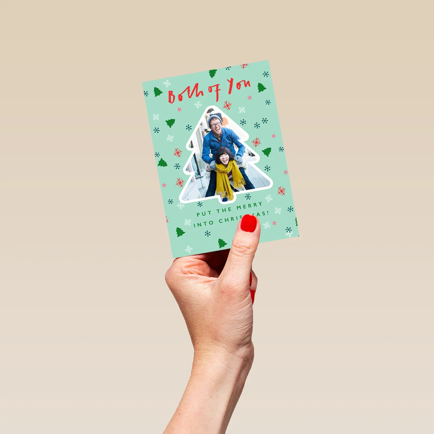 Personalised Classic Christmas To Both of You Photo Upload Card - Image 4