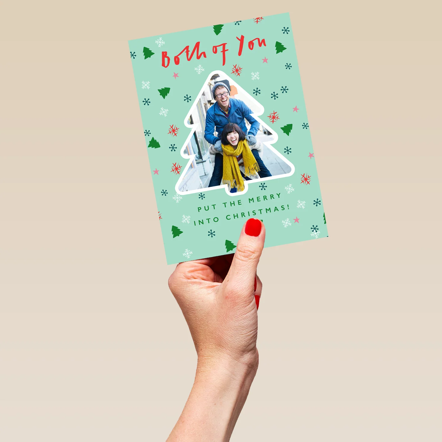 Personalised Classic Christmas To Both of You Photo Upload Card - Image 5