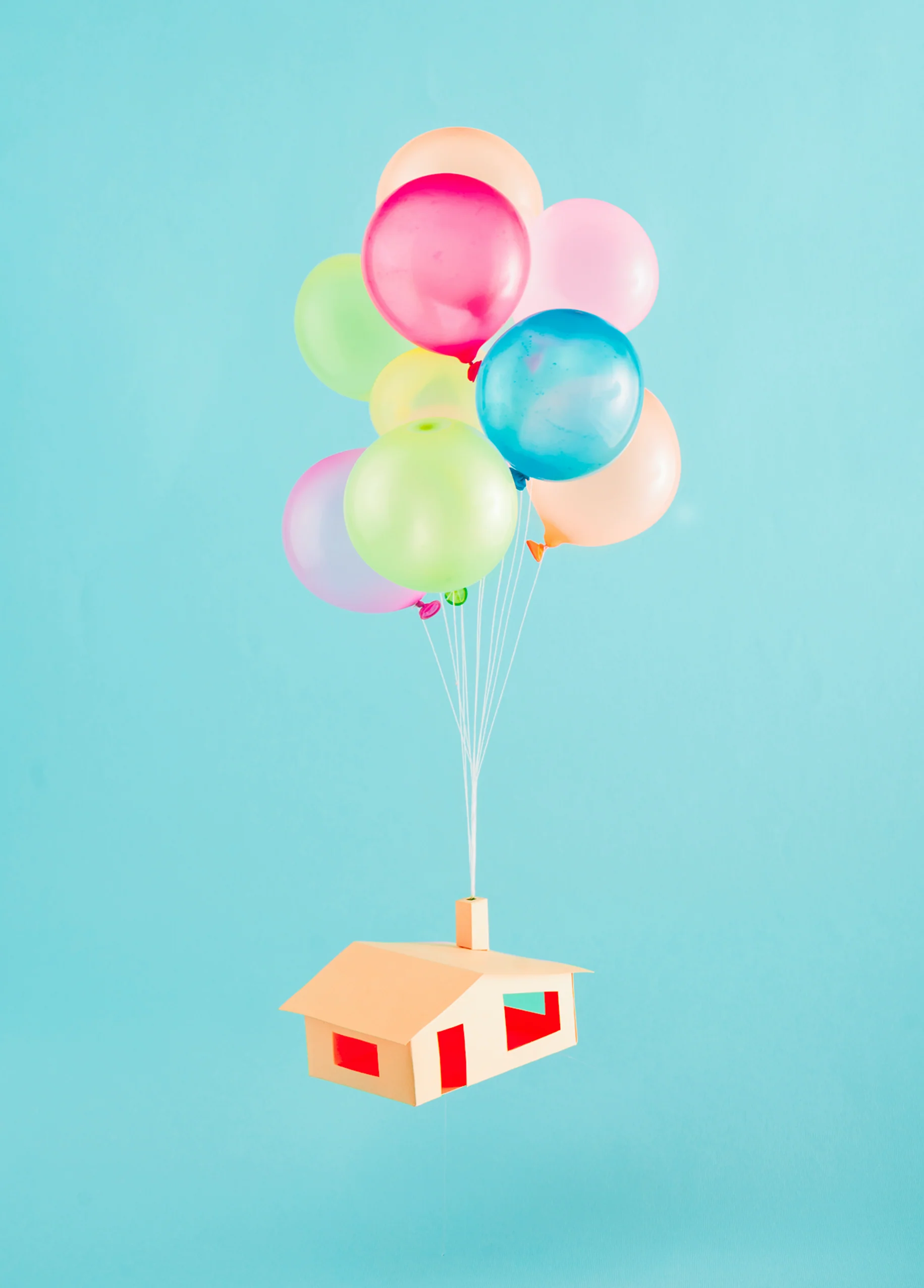 Personalised Classic Colourful Balloons Card