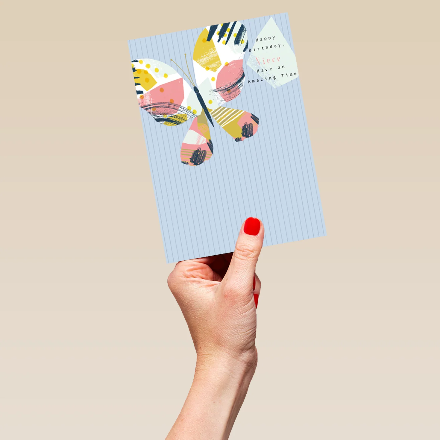 Personalised Classic Editable Butterfly Birthday Card For Niece - Image 5