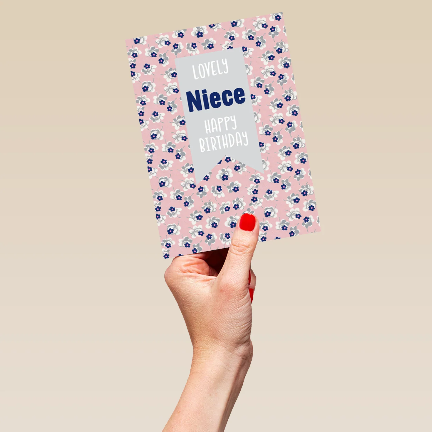 Personalised Classic Editable Floral Birthday Card For Niece - Image 5