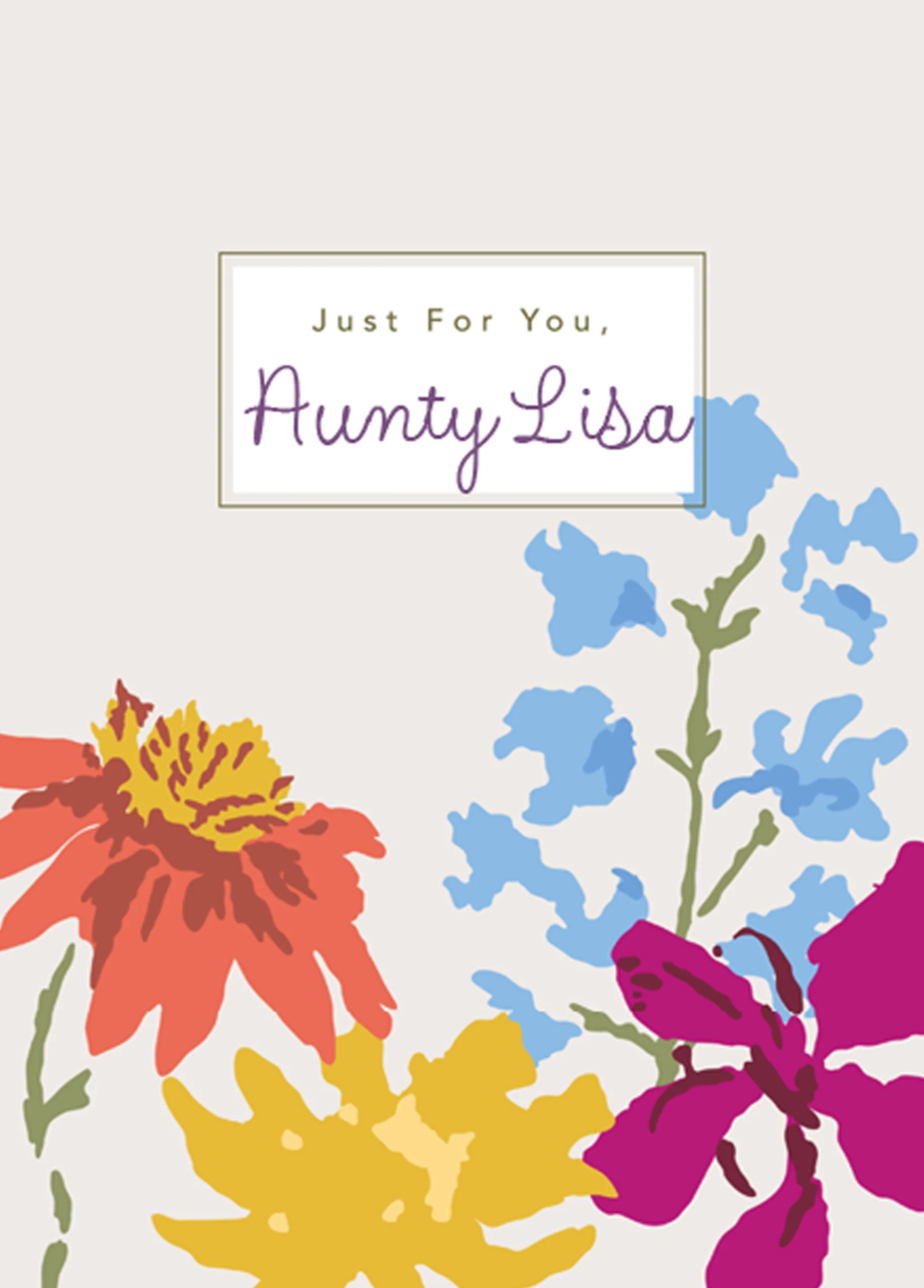 Personalised Classic Floral Birthday Card For Aunty
