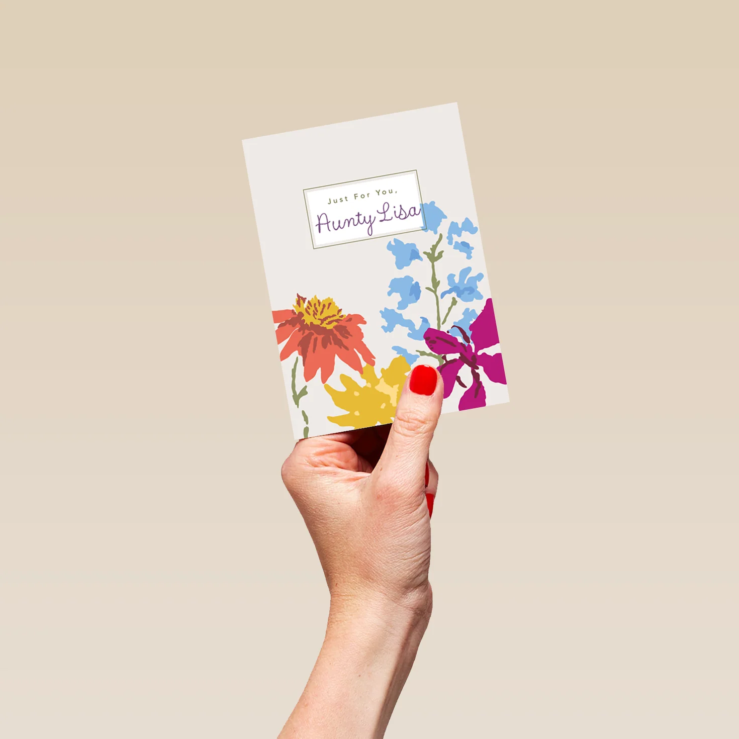Personalised Classic Floral Birthday Card For Aunty - Image 4
