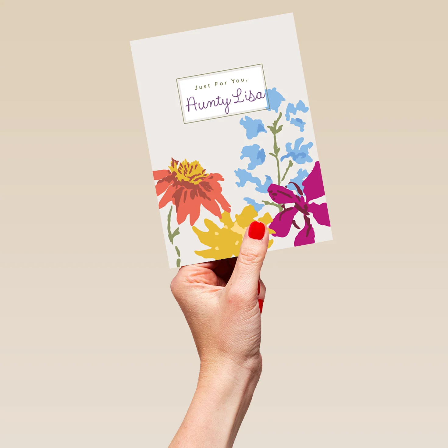 Personalised Classic Floral Birthday Card For Aunty - Image 5