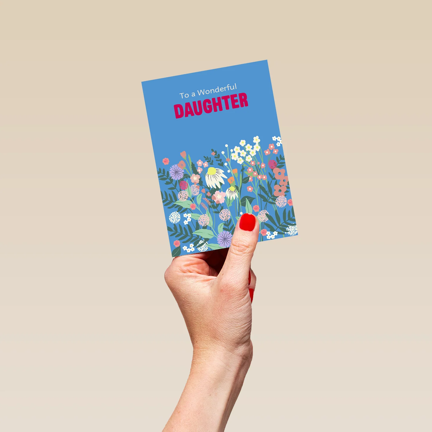 Personalised Classic Floral Design Card For Daughter - Image 4