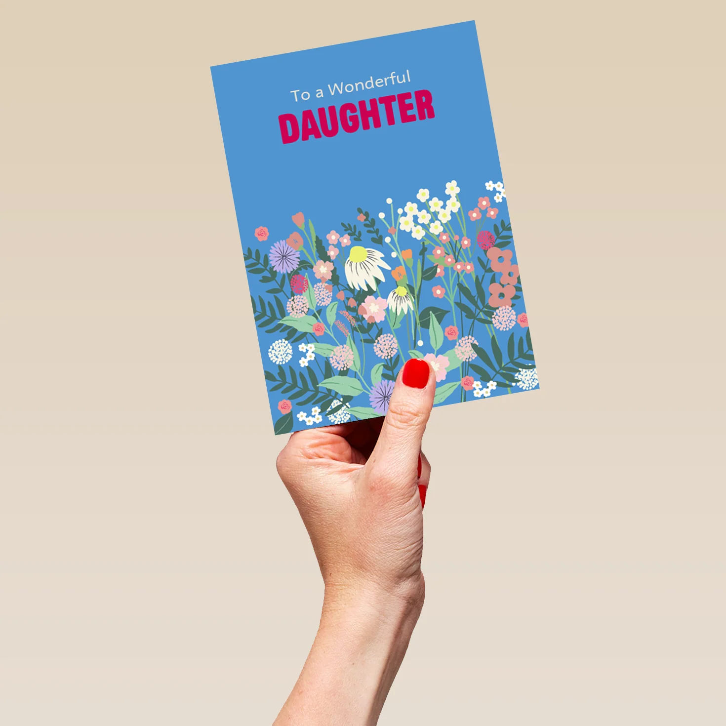 Personalised Classic Floral Design Card For Daughter - Image 5