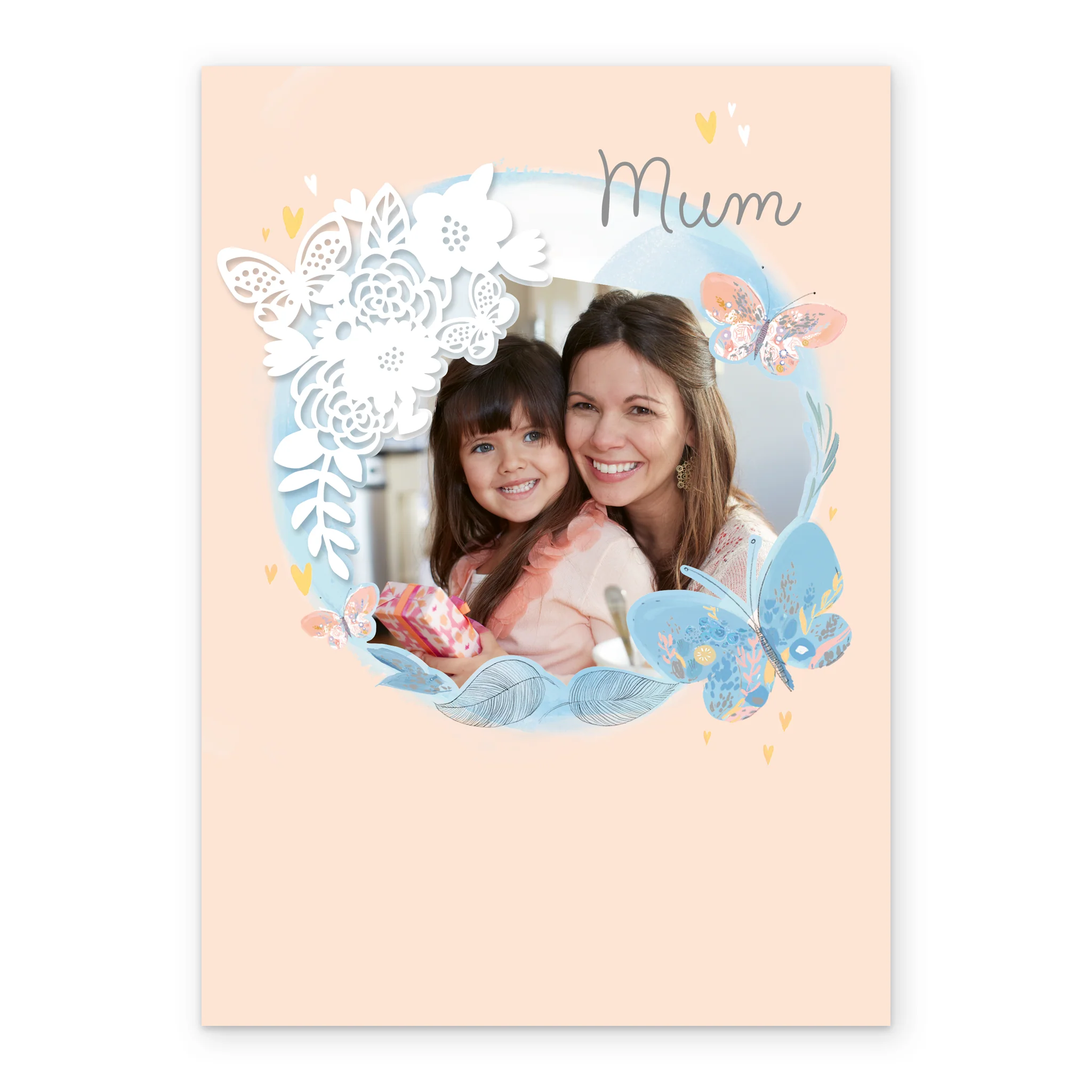 Personalised Classic Floral Mother's Day Photo Upload Card For Mum - Image 2