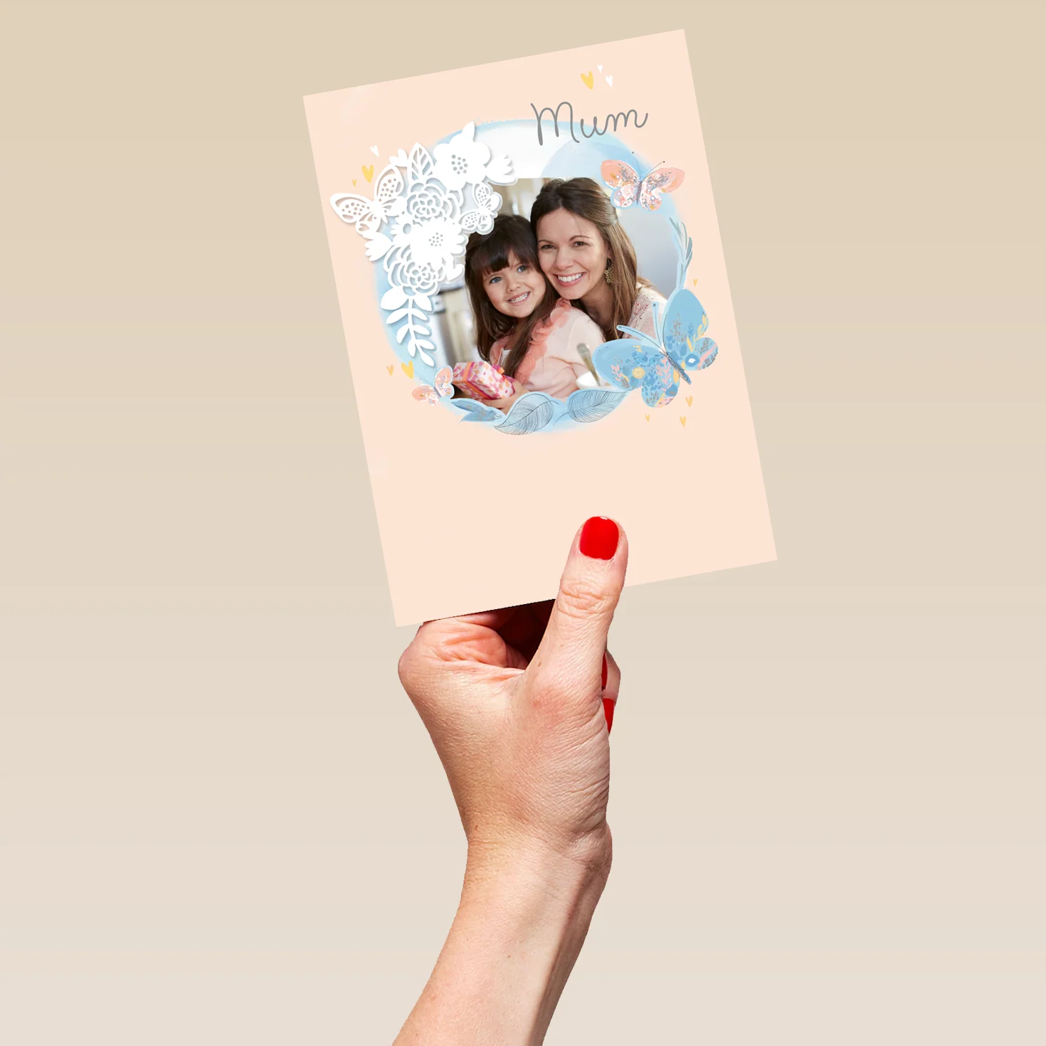 Personalised Classic Floral Mother's Day Photo Upload Card For Mum - Image 5