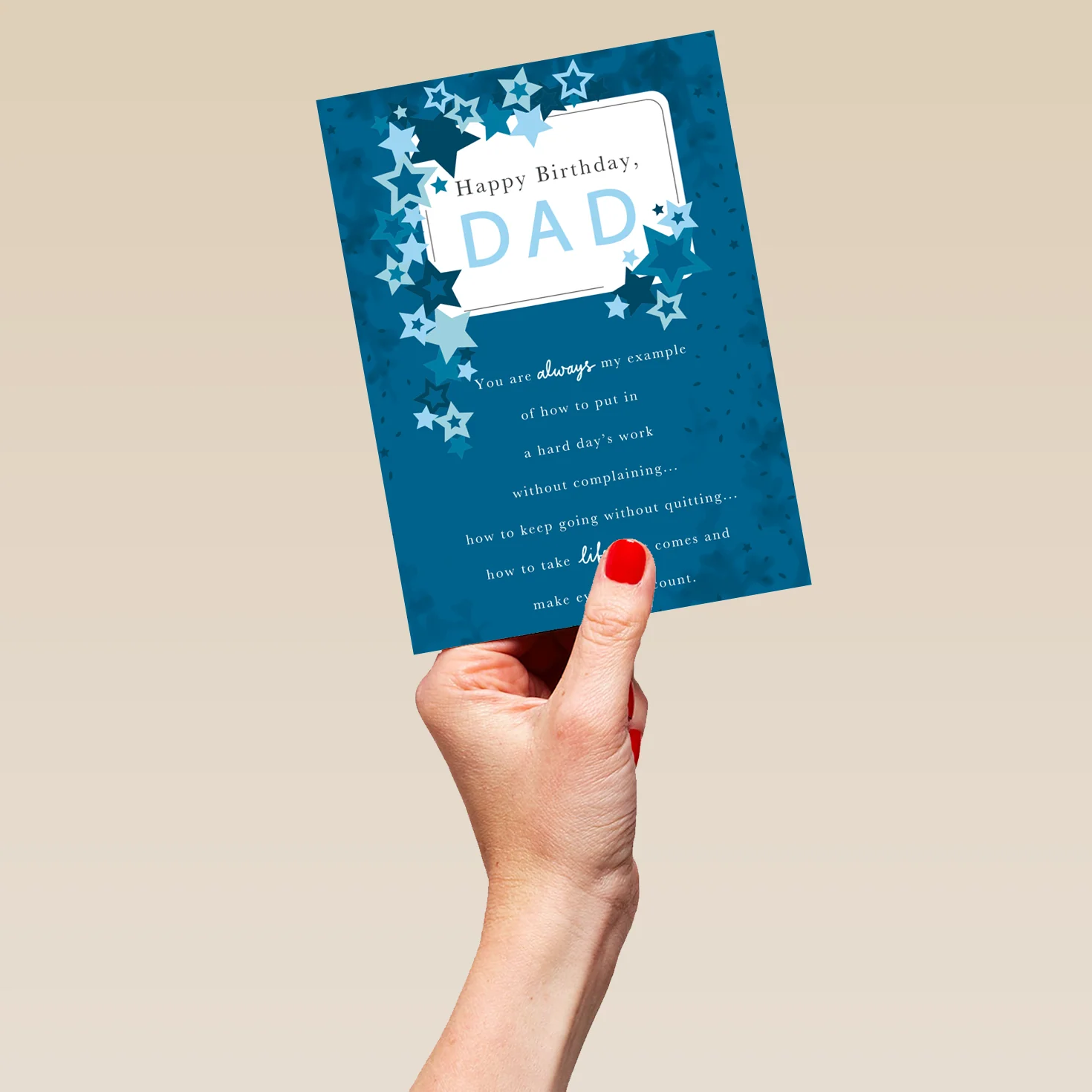 Personalised Classic Gold Poem For Dad Card - Image 5