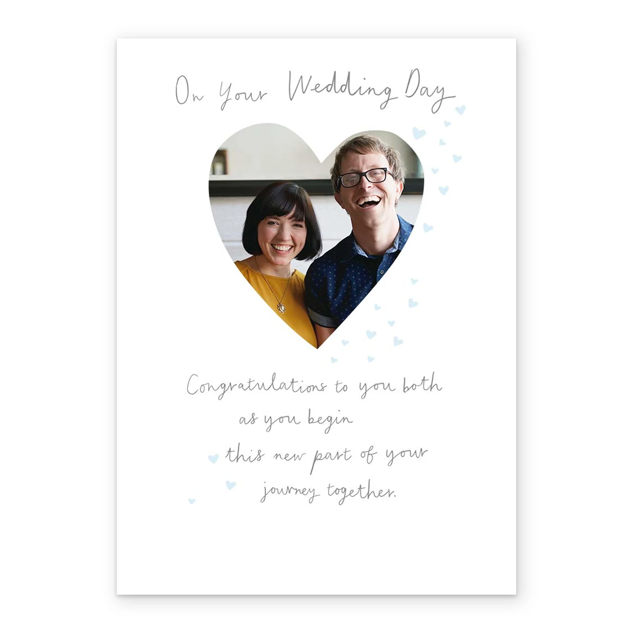 Personalised Classic Heart Photo Wedding Card - Image 2