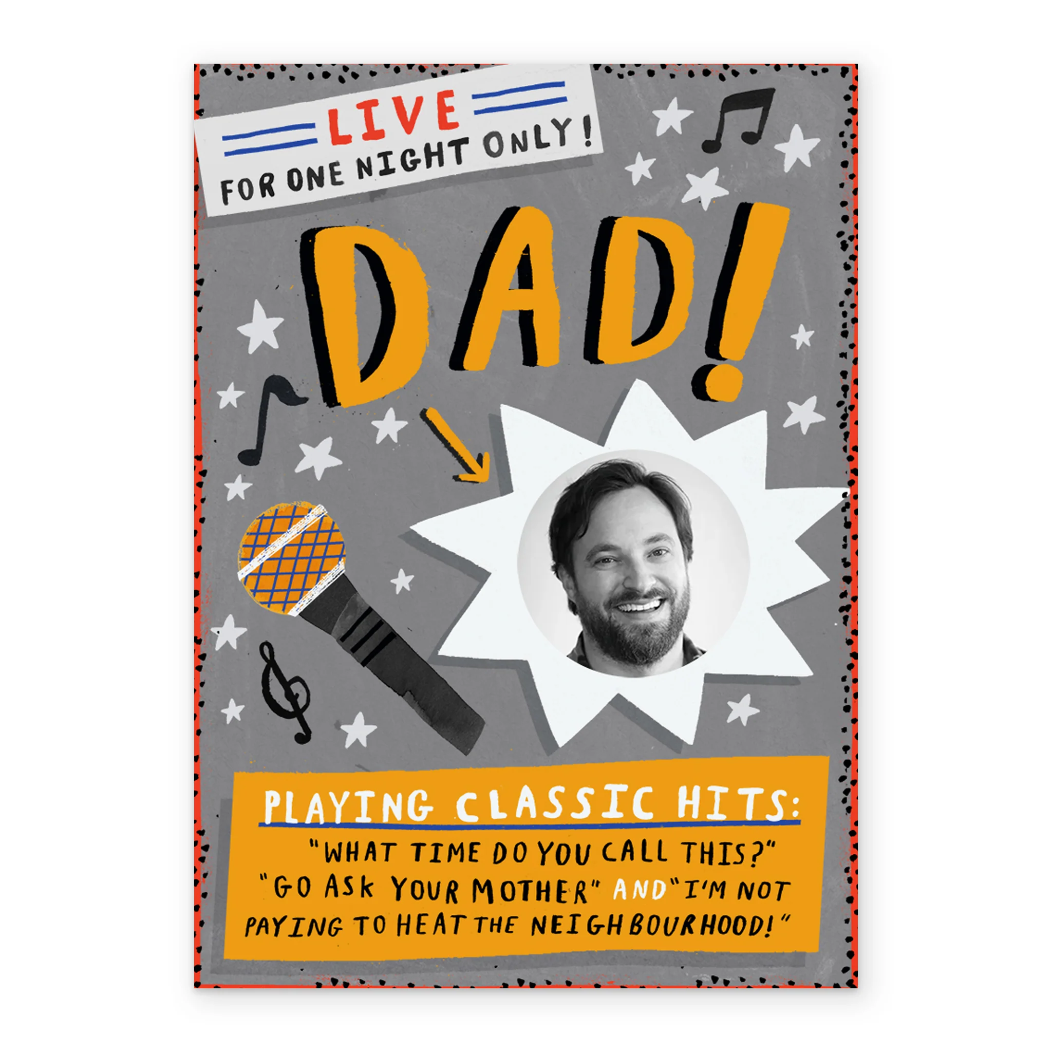 Personalised Classic Hits Live Dad Father's Day Photo Card - Image 2