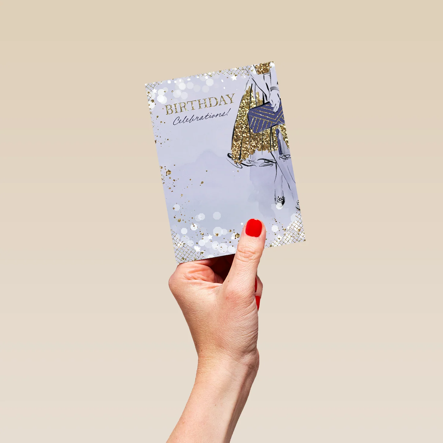 Personalised Classic Illustrated Fashion Design Birthday Card - Image 4