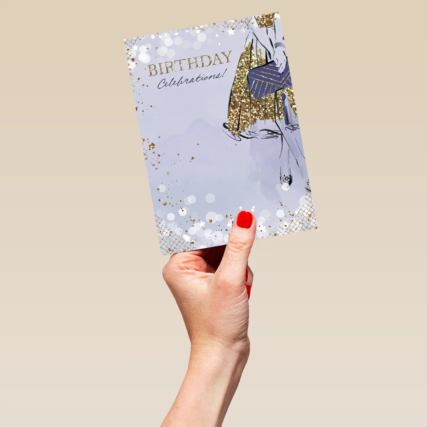 Personalised Classic Illustrated Fashion Design Birthday Card - Image 5