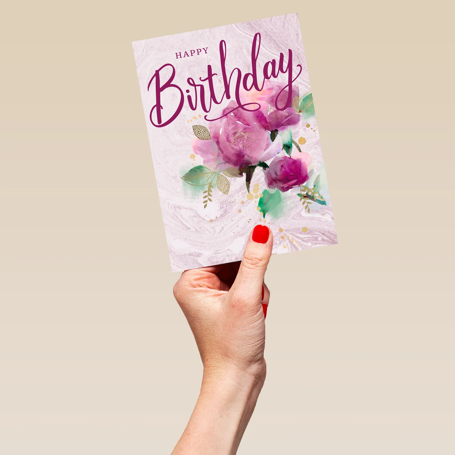 Personalised Classic Illustrated Floral Birthday Card - Image 5