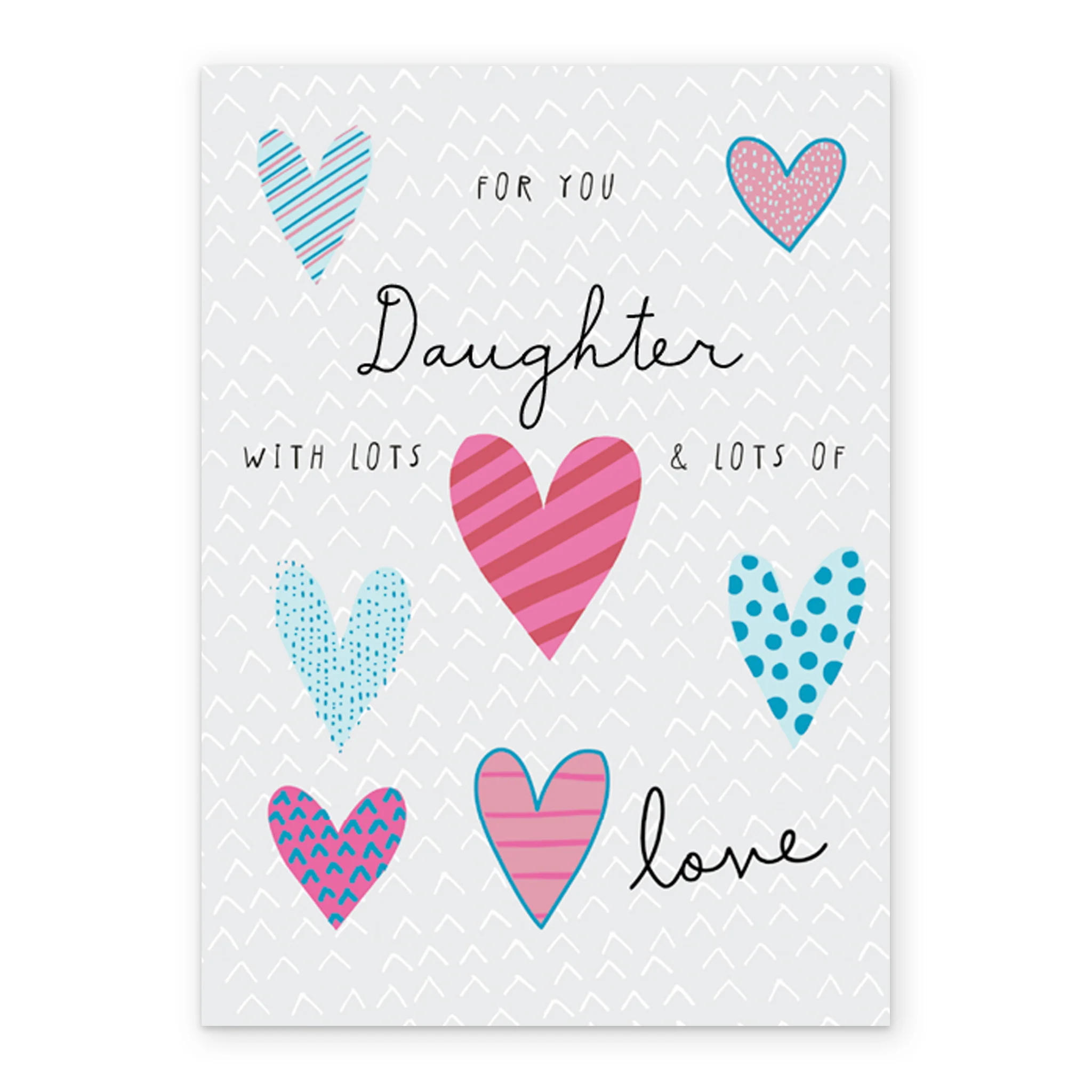 Personalised Classic Love Heart Design Birthday Card For Daughter - Image 2