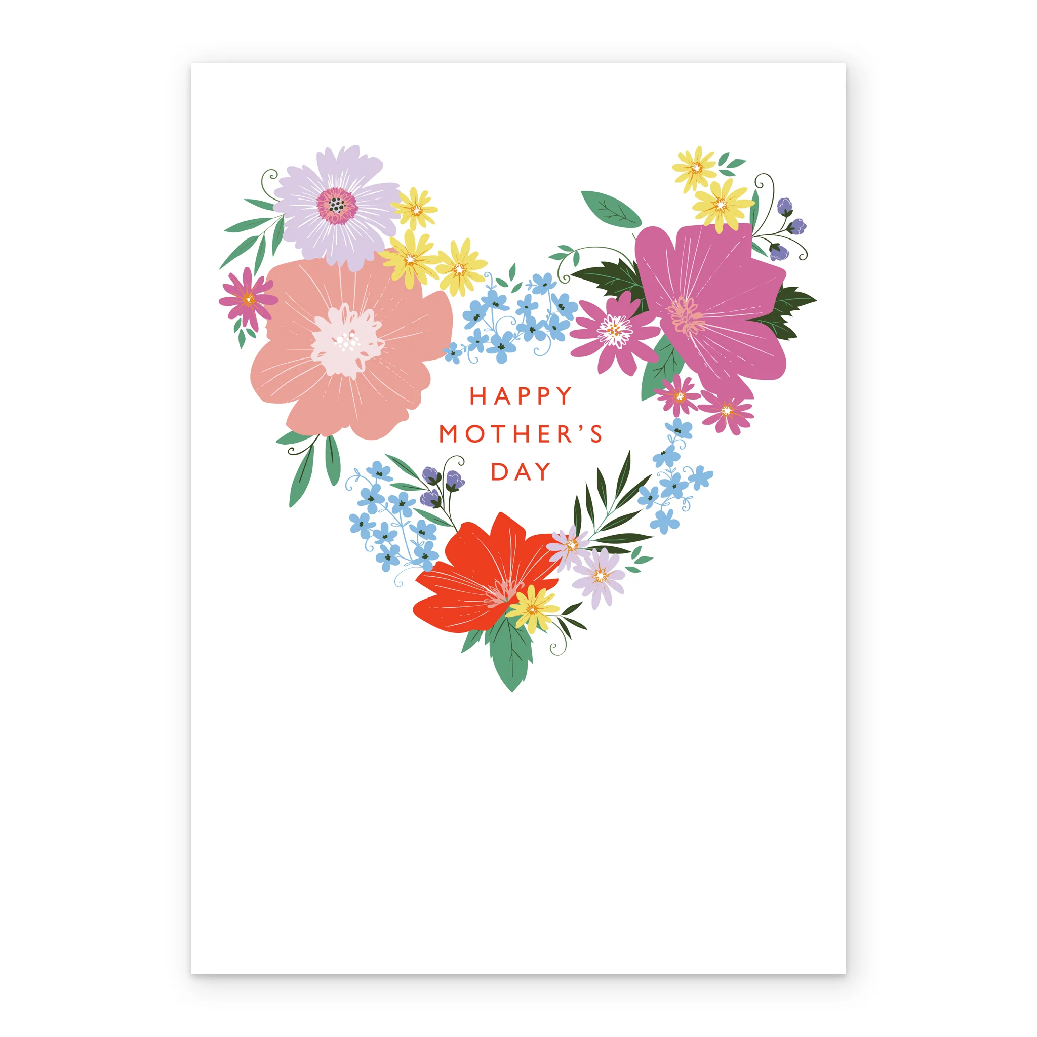 Personalised Classic Love Heart Flowers Mother's Day Card - Image 2