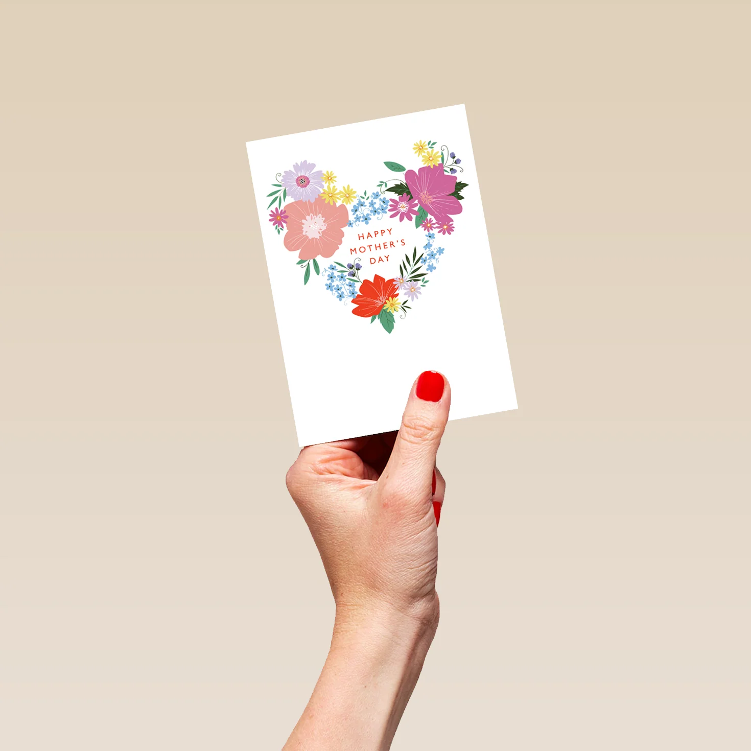 Personalised Classic Love Heart Flowers Mother's Day Card - Image 4