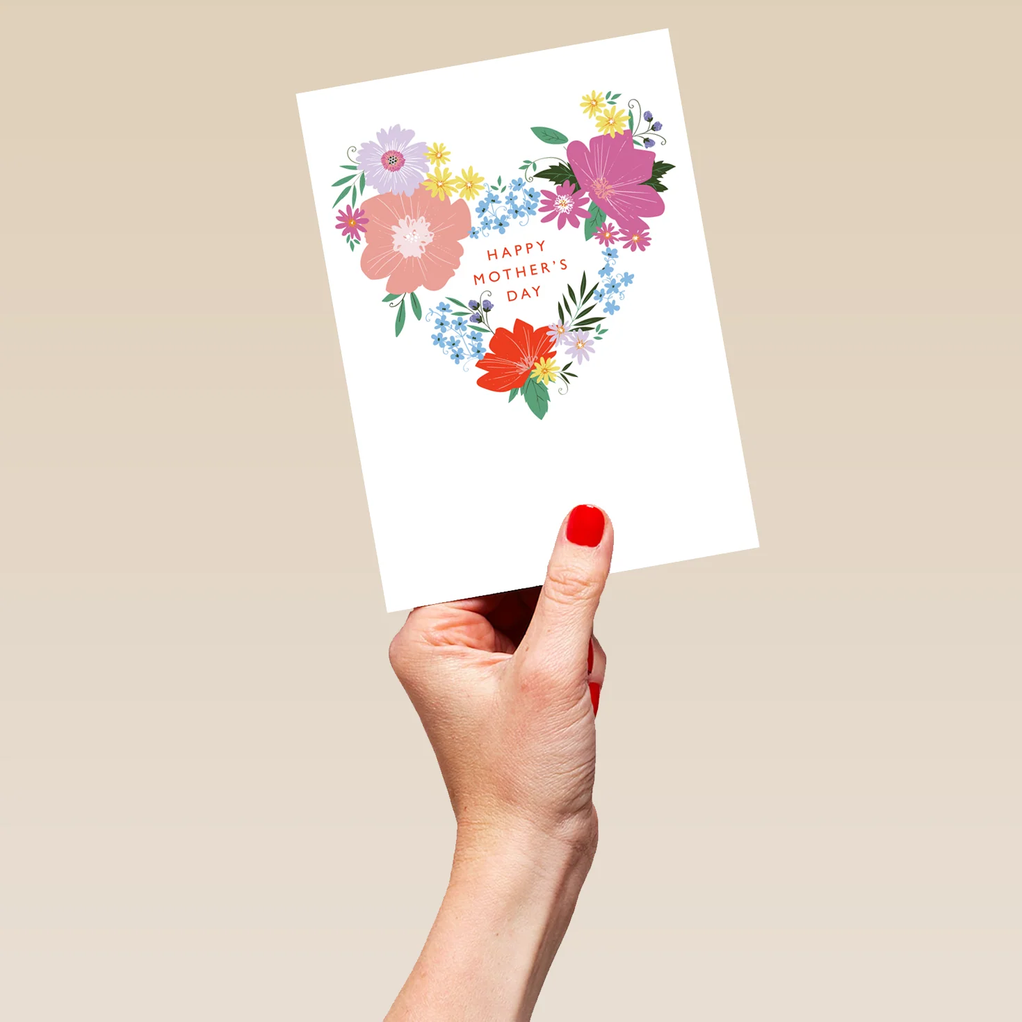 Personalised Classic Love Heart Flowers Mother's Day Card - Image 5