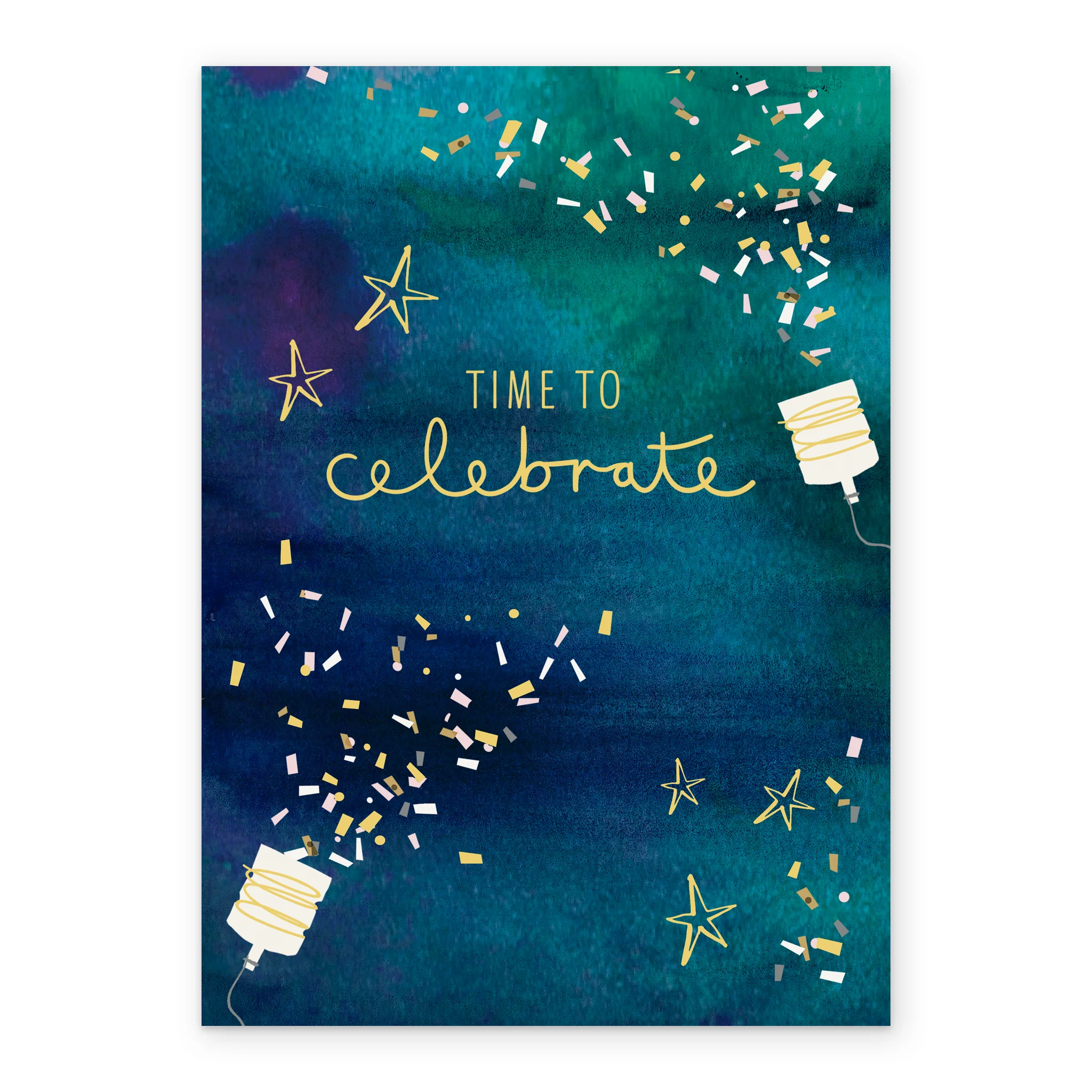Personalised Classic Party Poppers Celebrations Card - Image 2