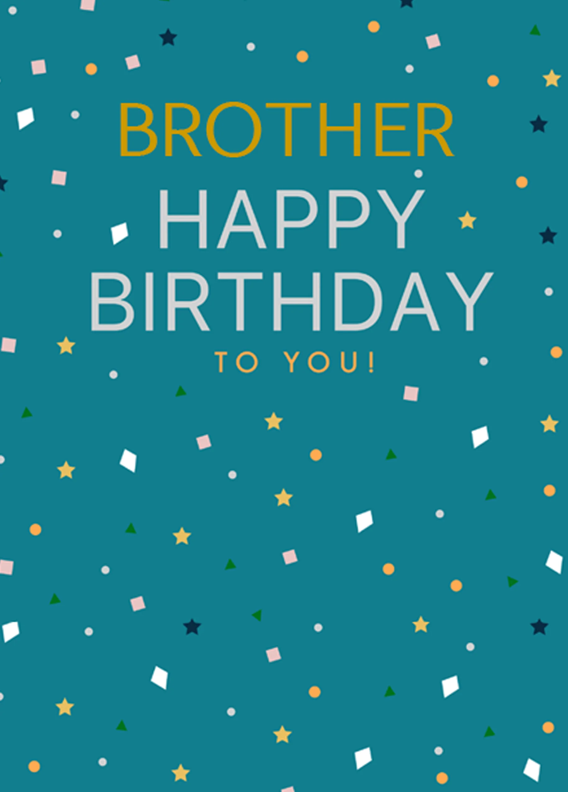 Personalised Classic Pattern Brother Card