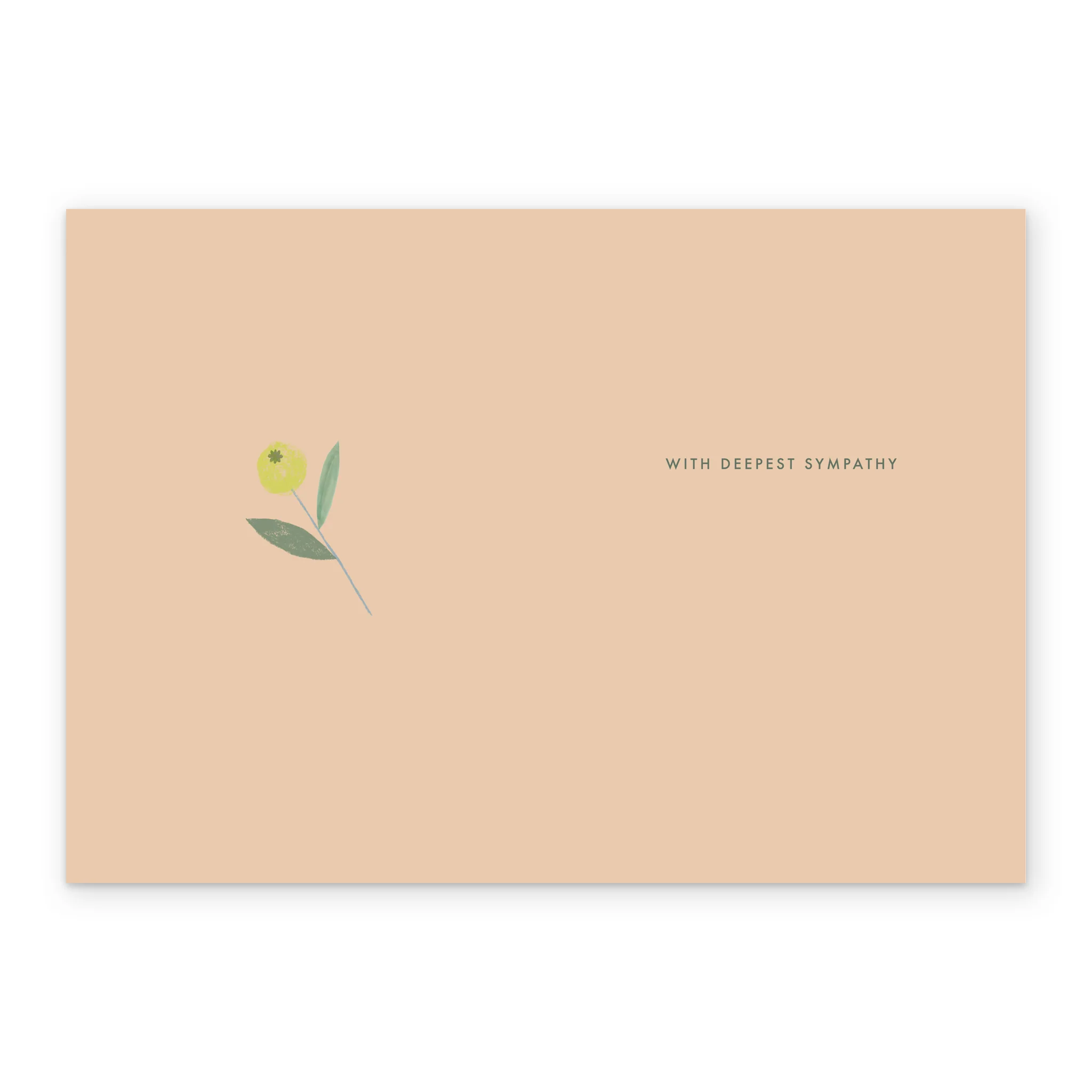 Personalised Classic Pink and Green Floral Sympathy Card - Image 3