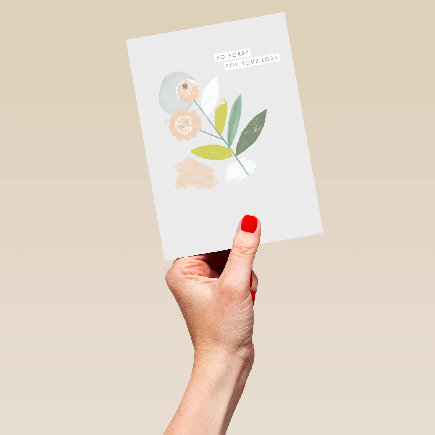 Personalised Classic Pink and Green Floral Sympathy Card - Image 5