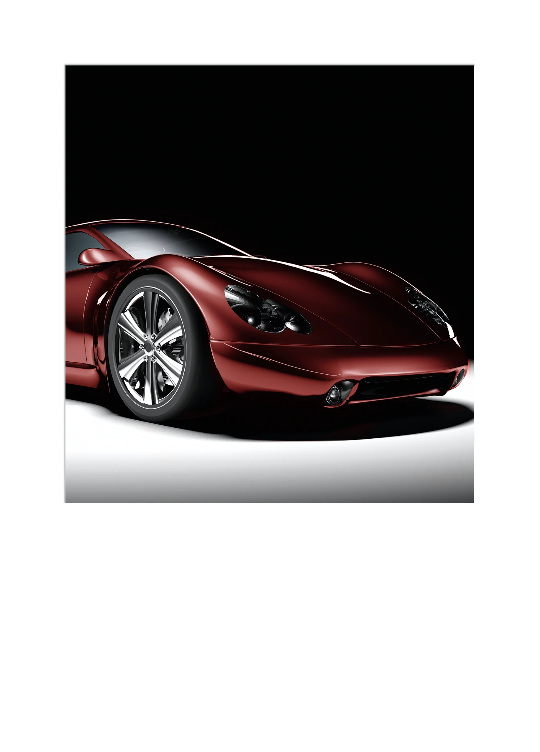 Personalised Classic Red Sports car For Him Card