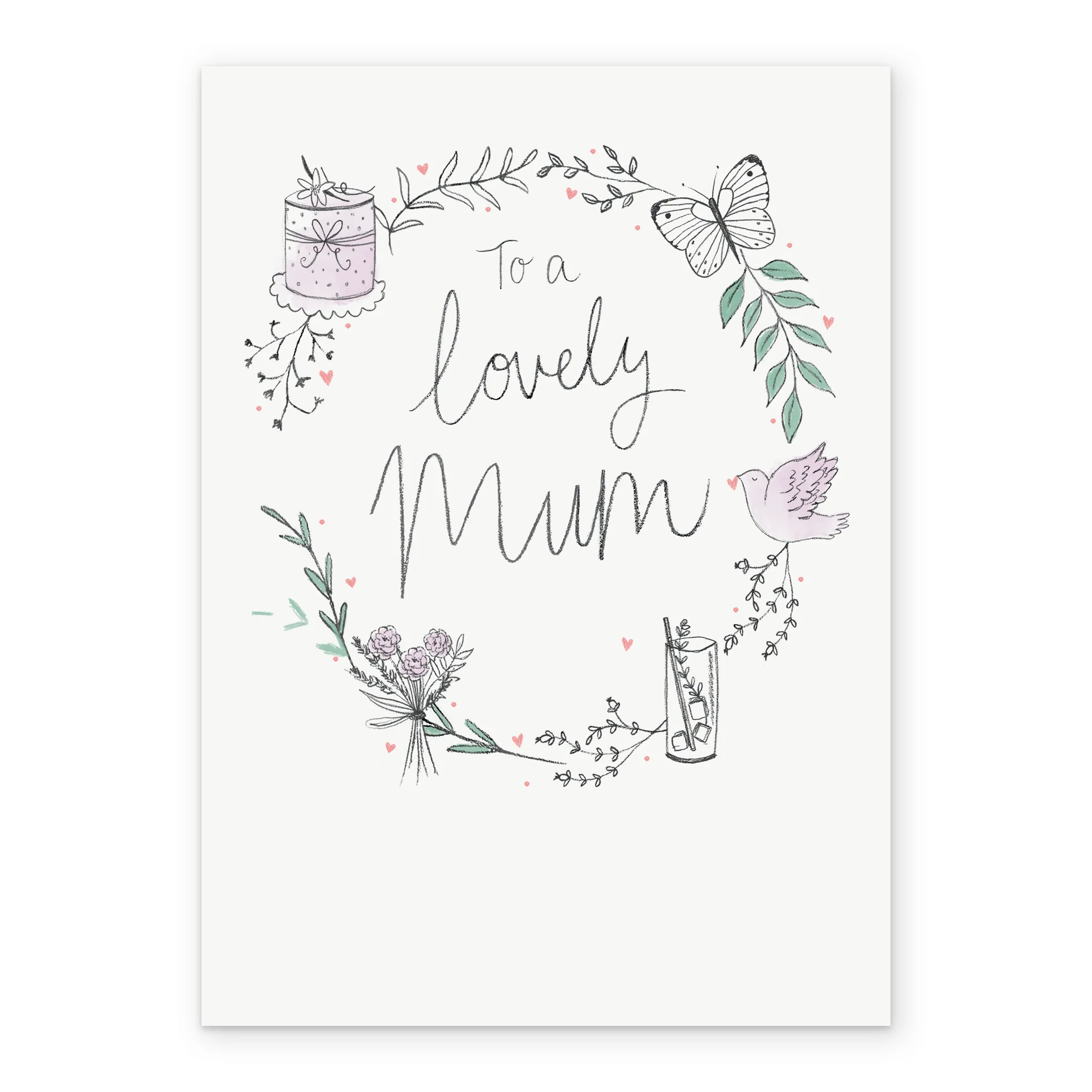Personalised Classic Wreath For Mum Card - Image 2