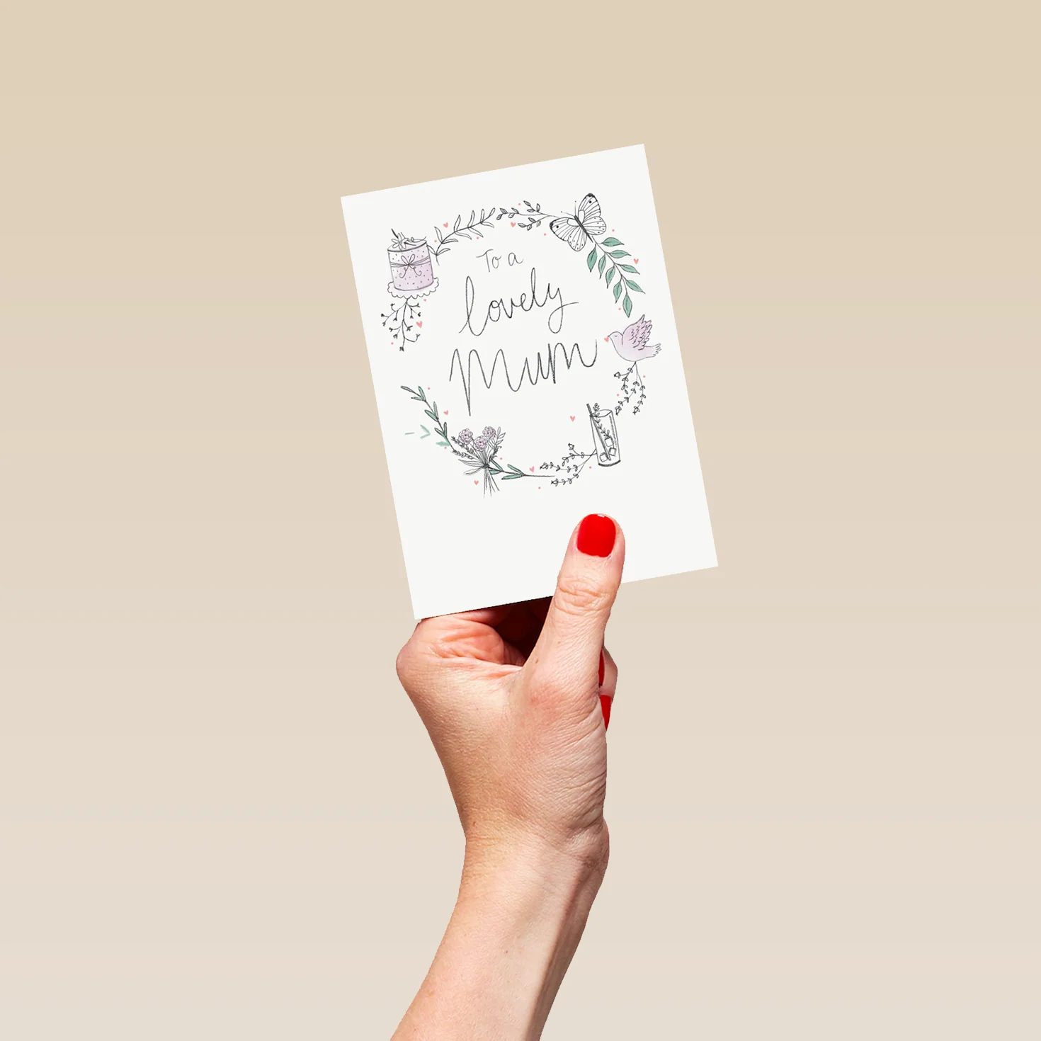 Personalised Classic Wreath For Mum Card - Image 4